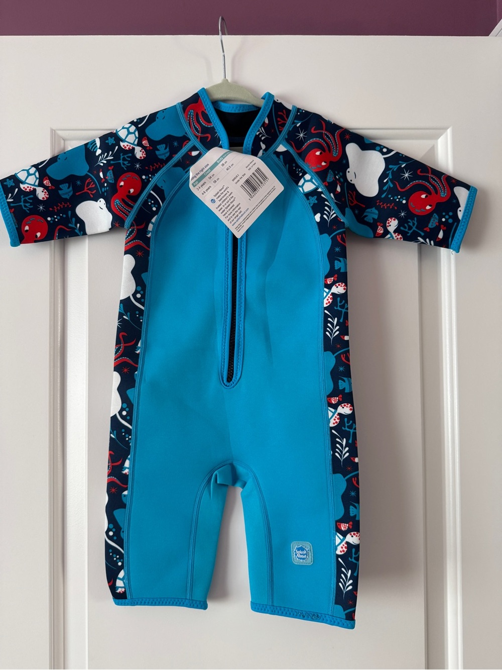 Splash About Kids Shorty Wetsuit in the "Under The Sea" print